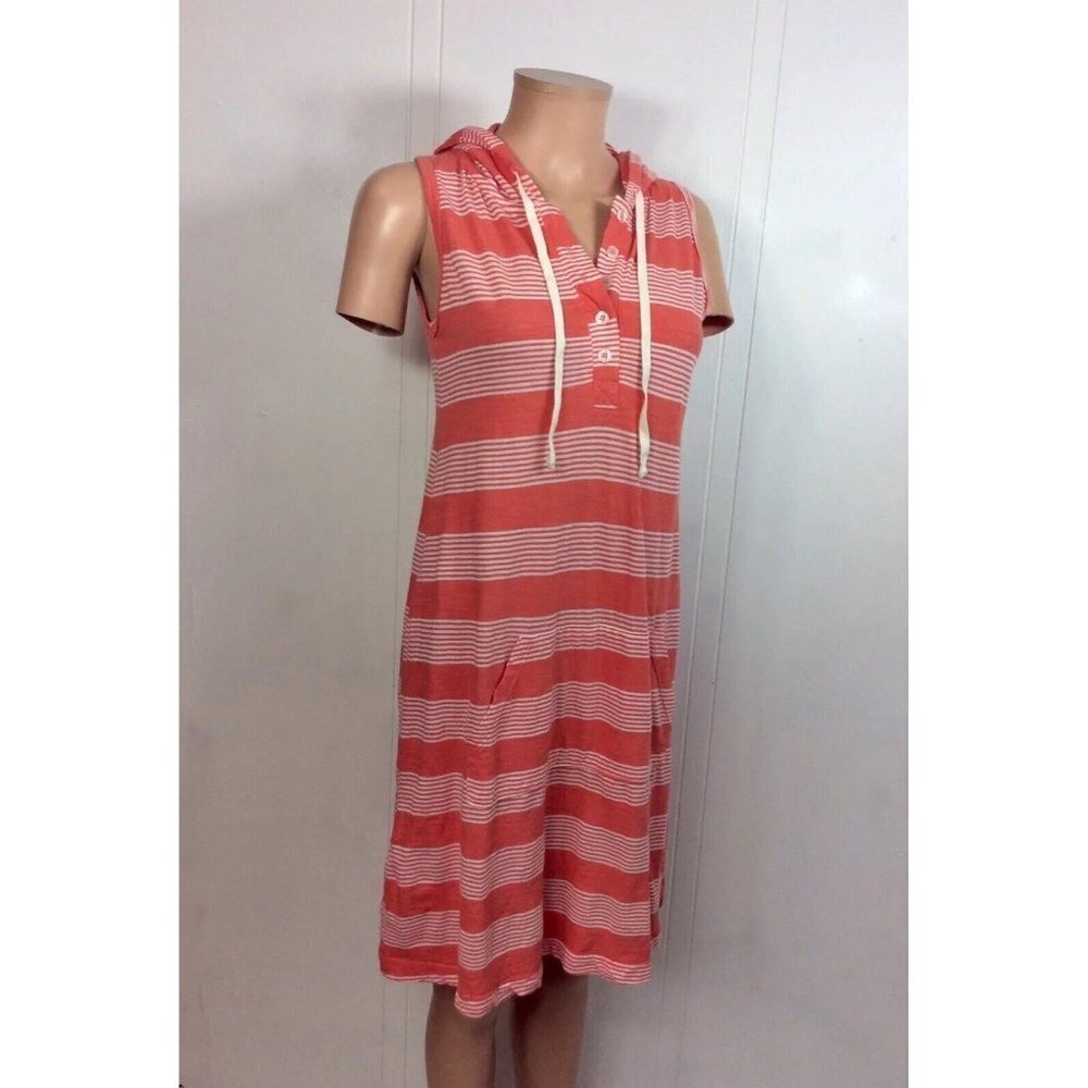 Orange stripe Summer Dress Womens Small
